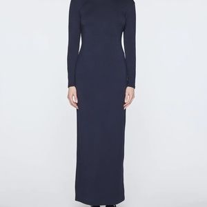NWOT Bleusalt The Long Sleeve Crew Dress in Navy